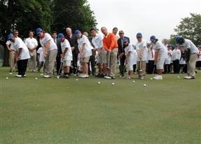 Youth golfing