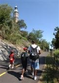 People walking on High Bridge access path