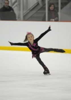 A young skater from the Ice Theater of New York performs at the opening of the World Ice Arena at Flushing Meadows Corona Park.