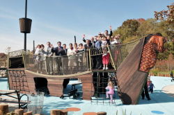 Celebrating the new nautical-themed playground at Seaside Nature Park in Staten Island.