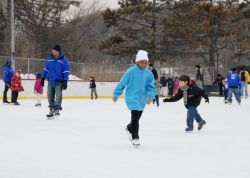 Ice Skating at Wollman Rink in Central Park.