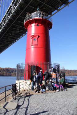 Participants in the Daddy and Me Adventure toured the Little Red Lighthouse in Fort Washington Park on November 13.