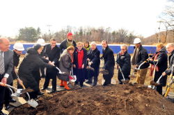 Breaking ground at Lakeside on Wednesday.