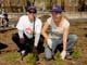 Volunteers planting at Hands On New York Day