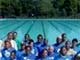 Staff pose in front of Van Cortlandt Park Pool