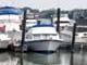 Boat in a slip and a marina