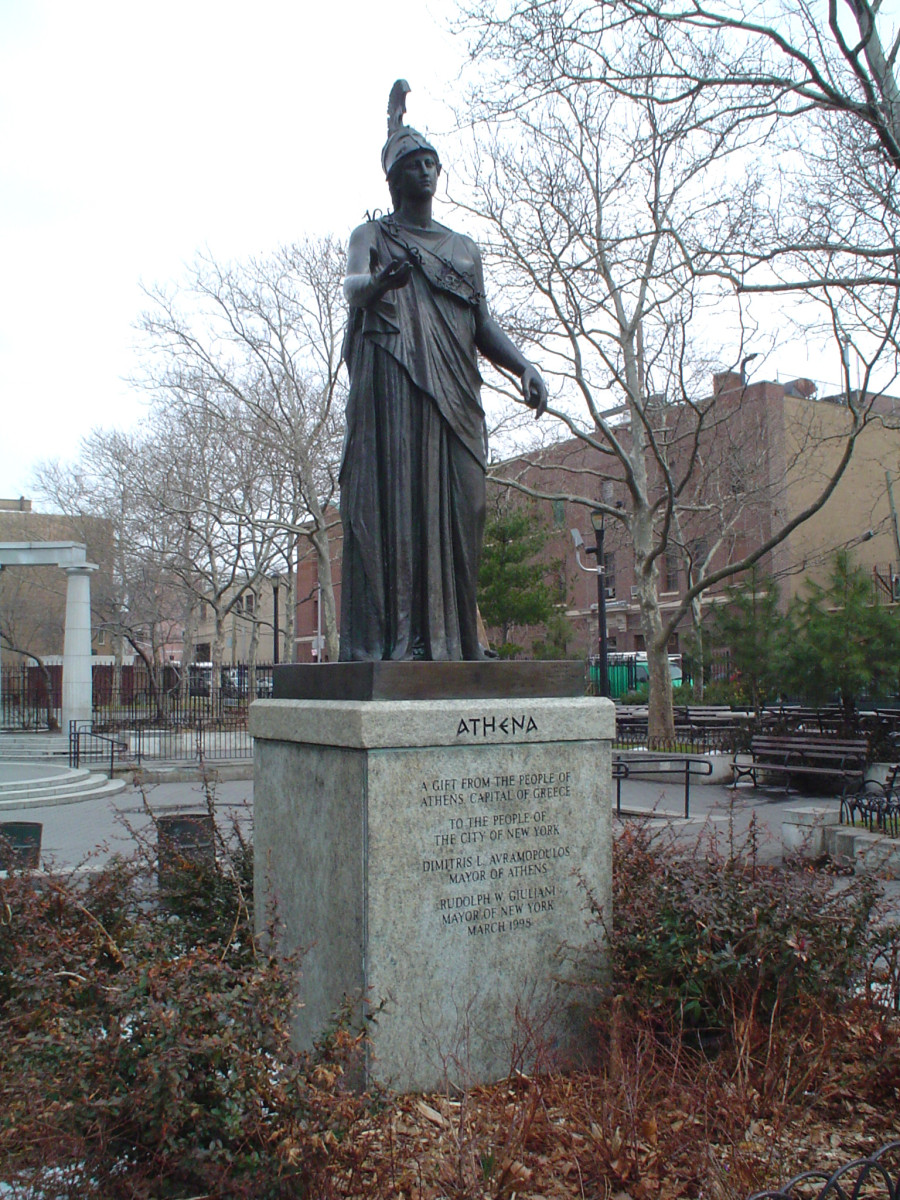 Athens Square Monuments - Athena : NYC Parks