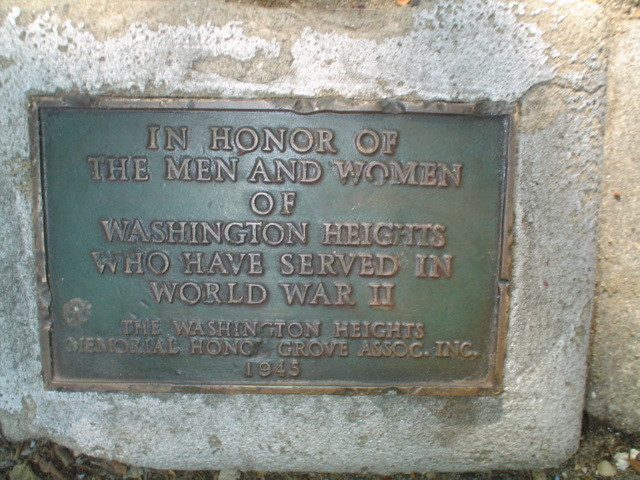 Washington Heights Memorial Honor Grove