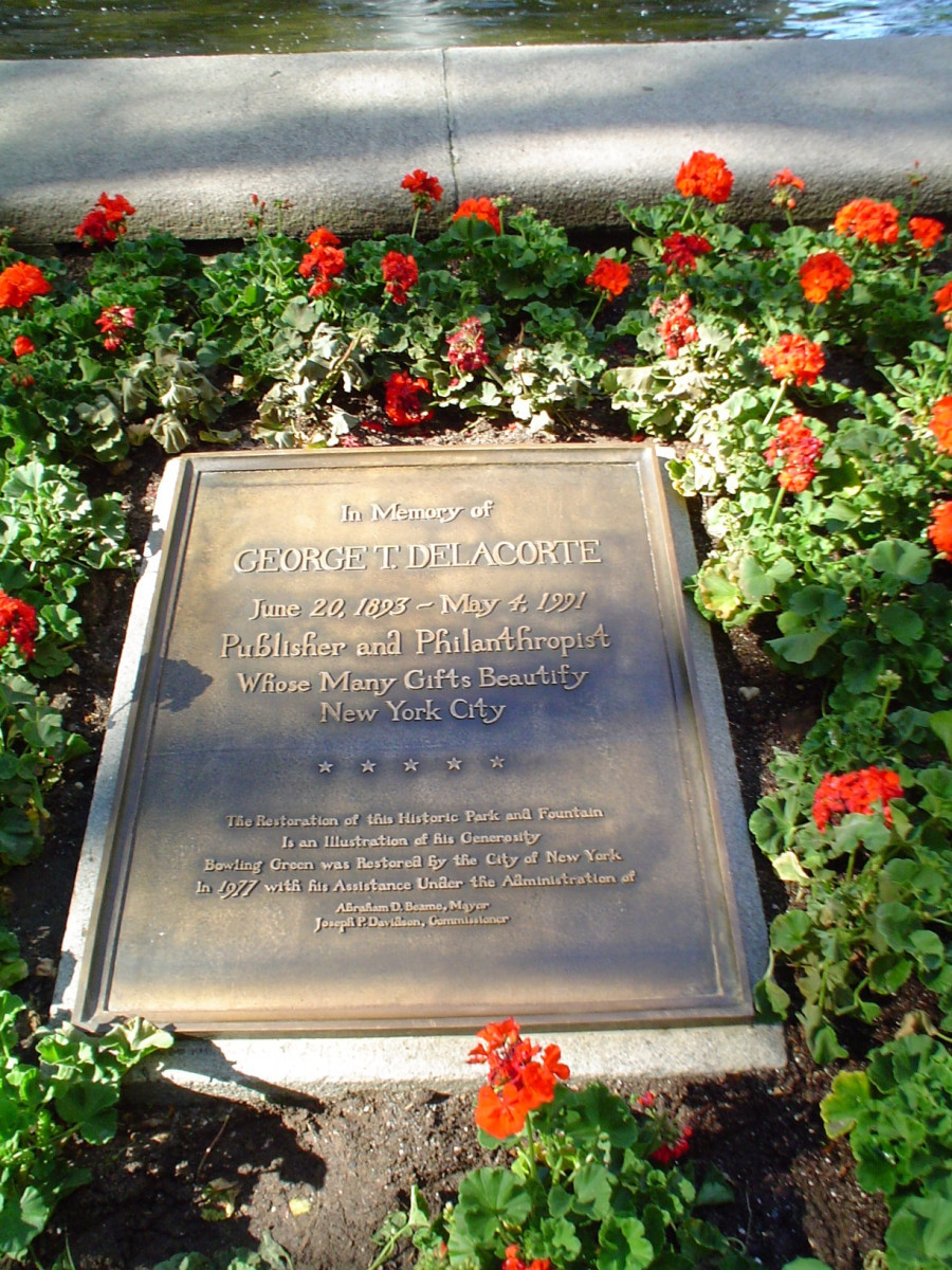 George T. Delacorte Memorial Plaque