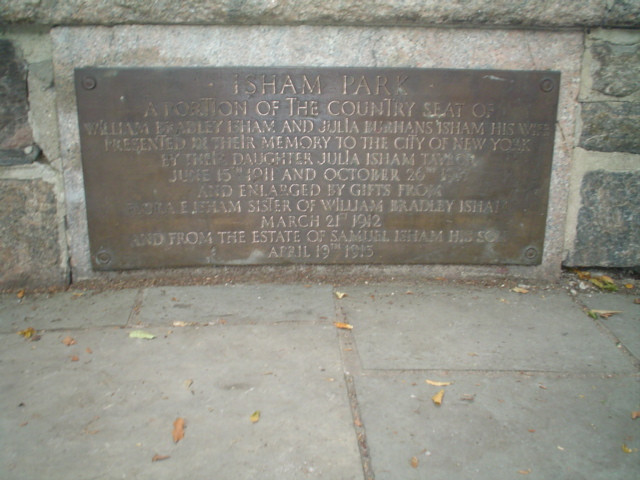 Isham Park Memorial