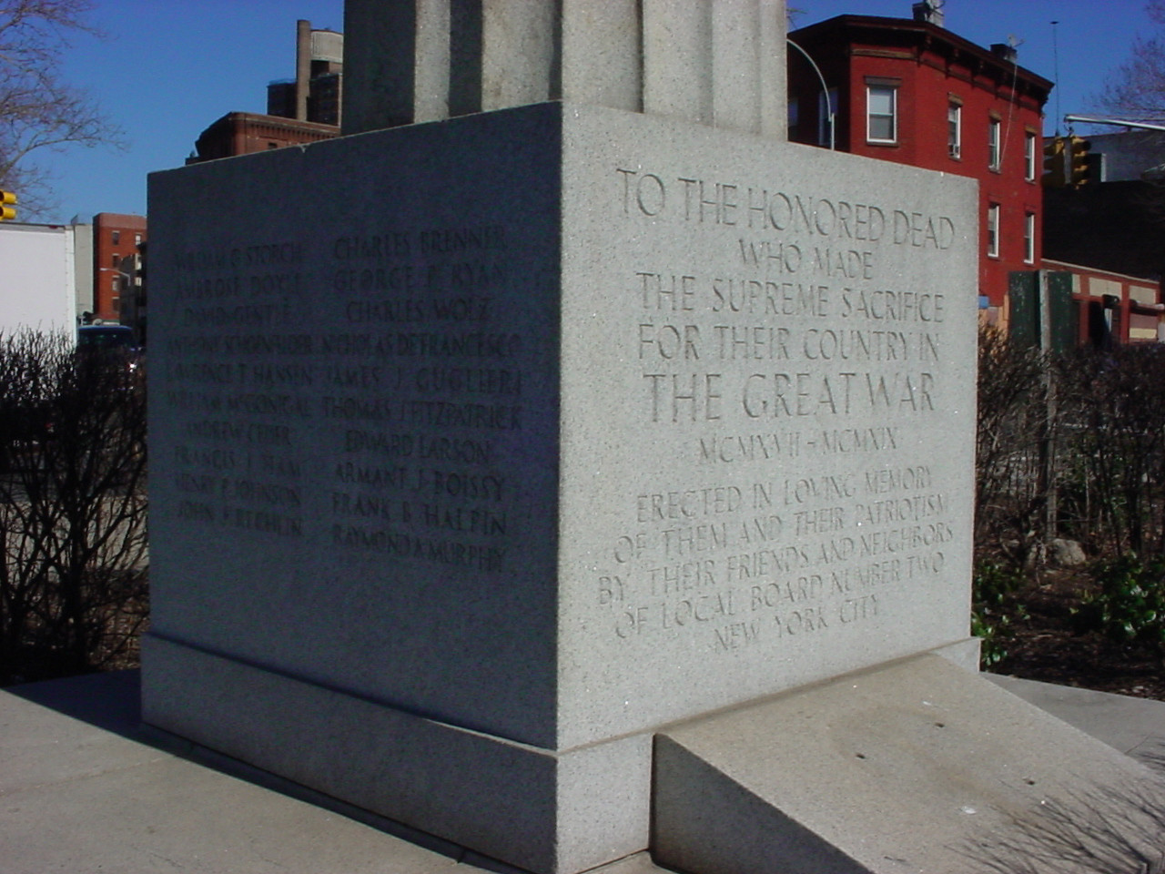 Bronx Local Board #2 World War Memorial