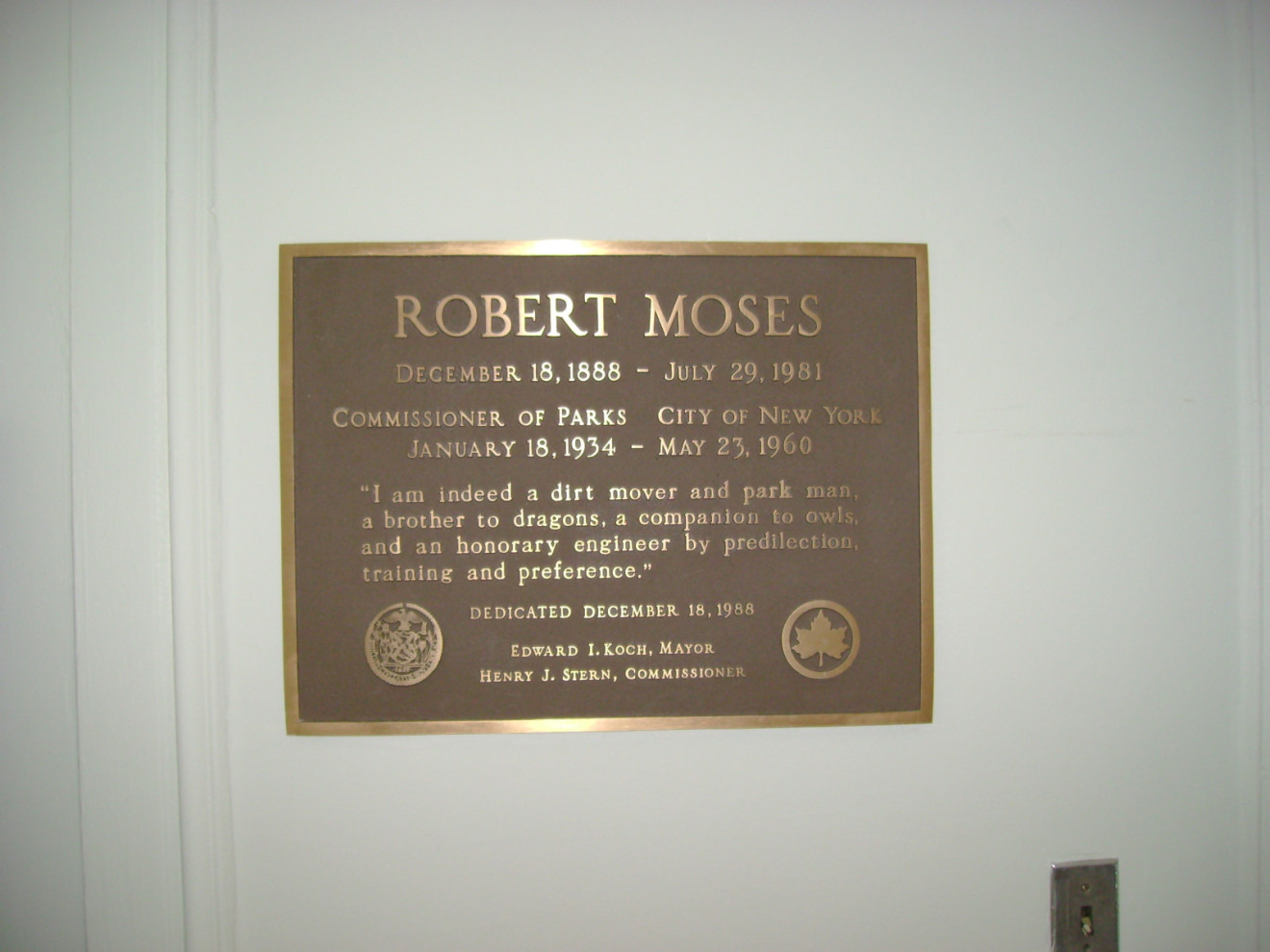 Robert Moses Memorial