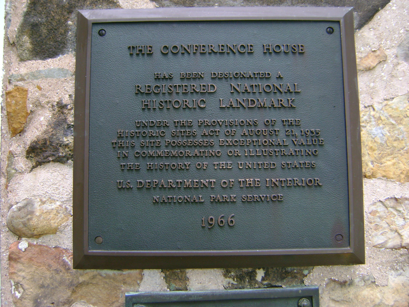 Conference House National Landmarks Tablet