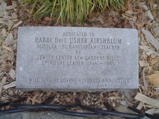 Rabbi  Dr. I. Usher Kirshblum Memorial