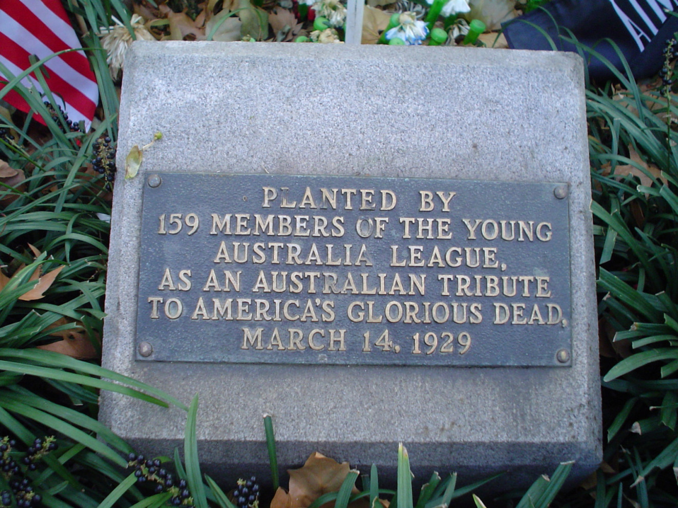 Plaque on plinth