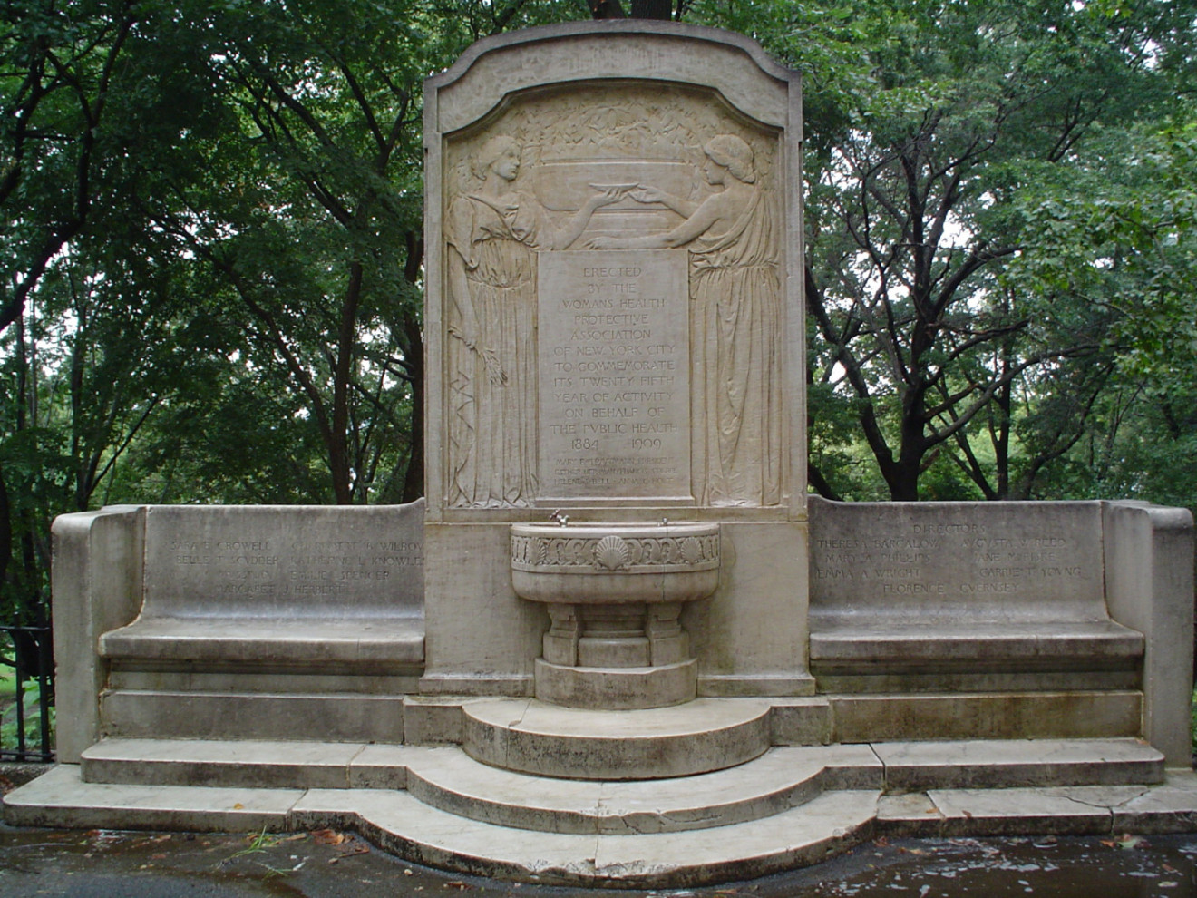 Stele, exedra, drinking fountain