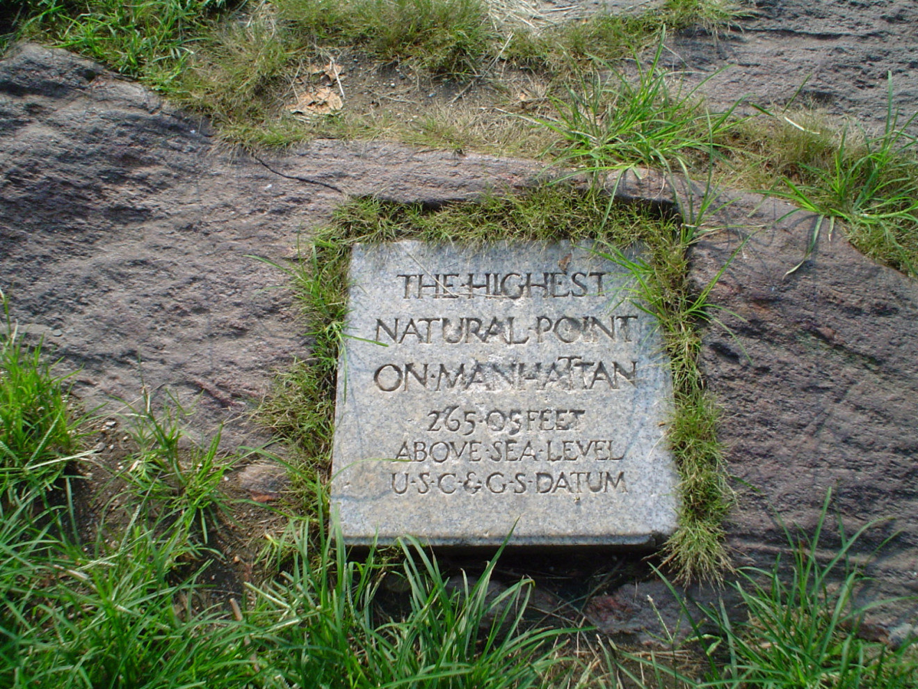 Marker on natural boulder