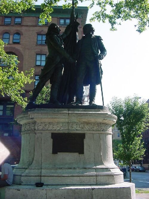 Group on pedestal