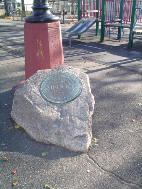 Tablet on boulder