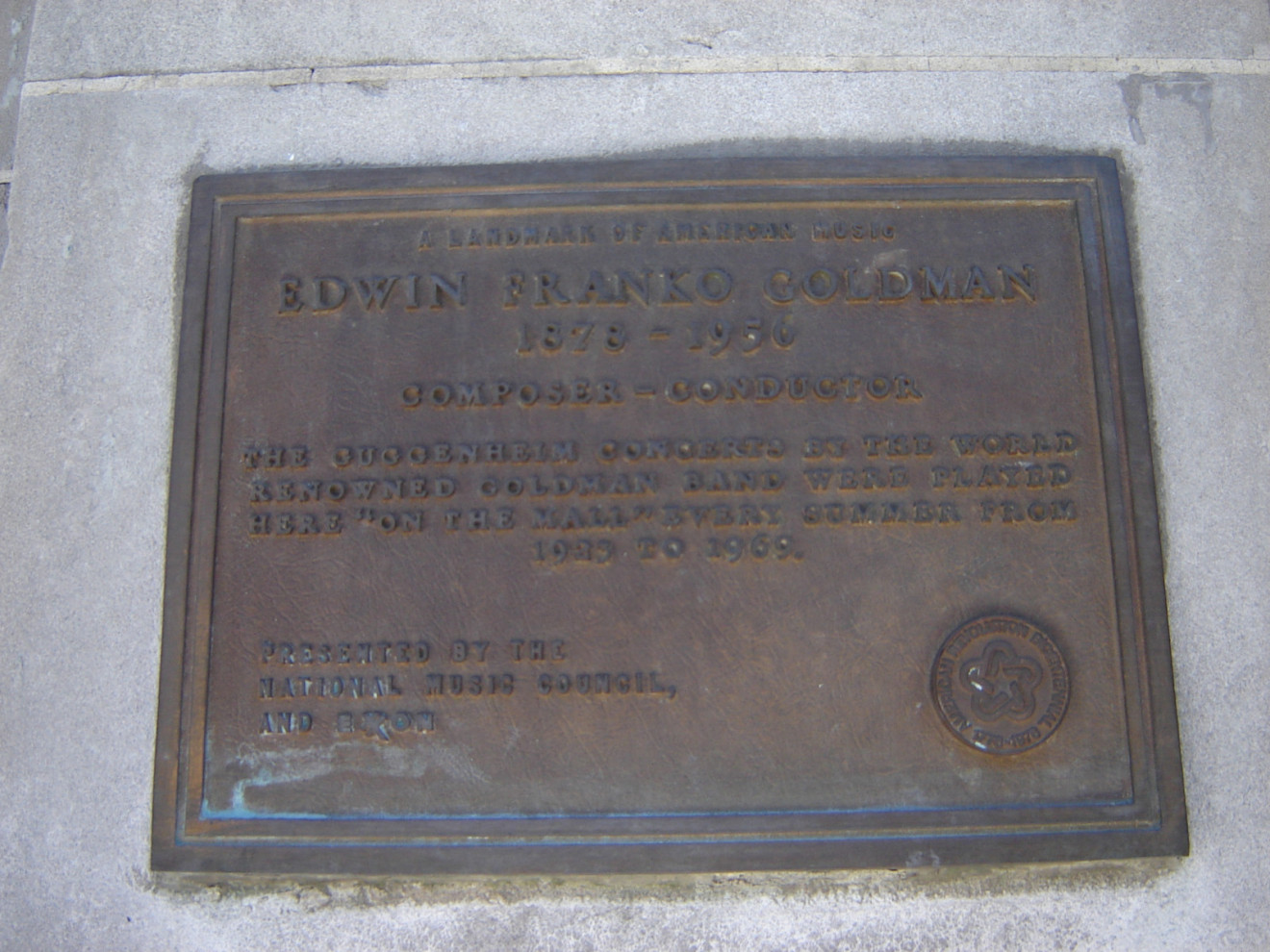 Plaque on exterior wall