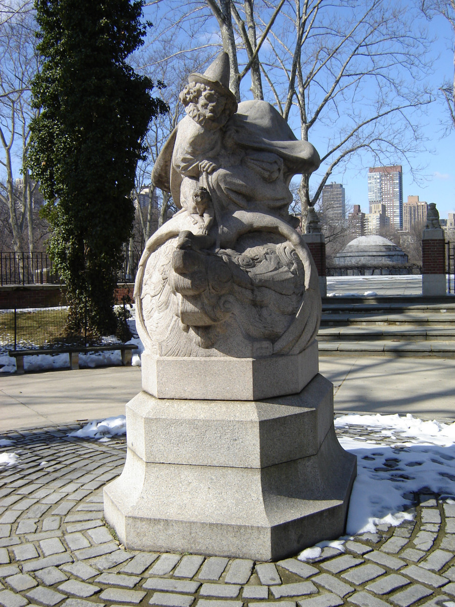 Group on pedestal