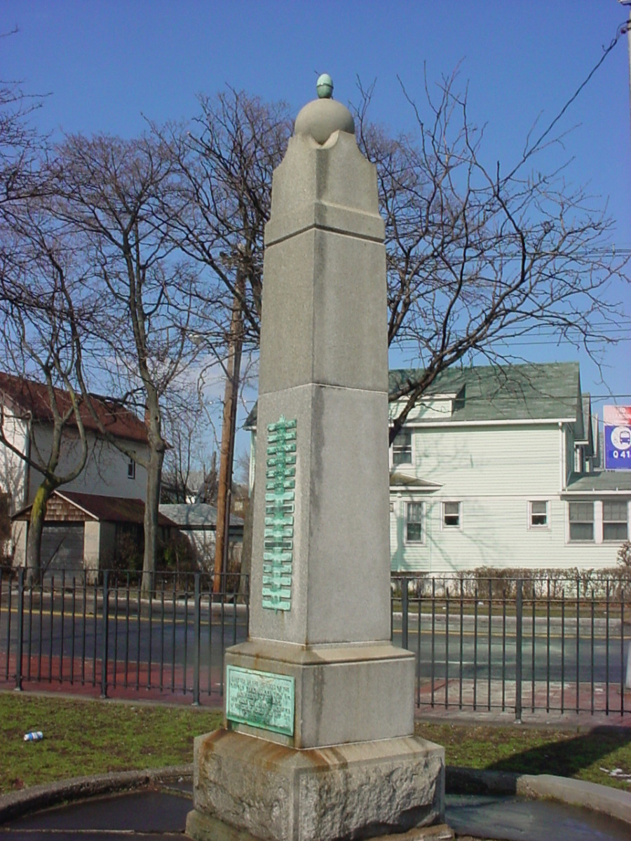 Obelisk with plaque and nameplates