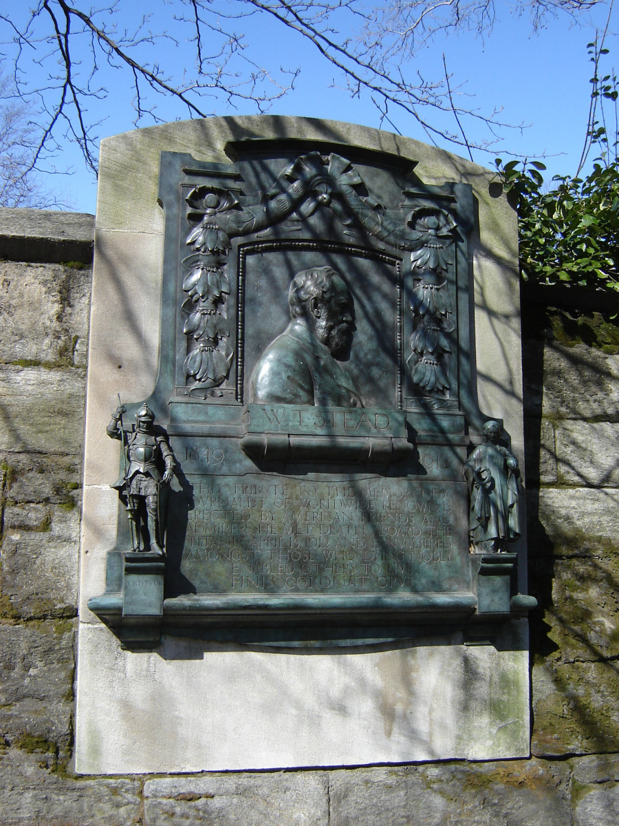 Bas-relief plaque on stele: plaque has enframed bust in profile facing proper left, festoons of foliage above and beside frame; standing figures, knight and angel (reduced size), support inscription