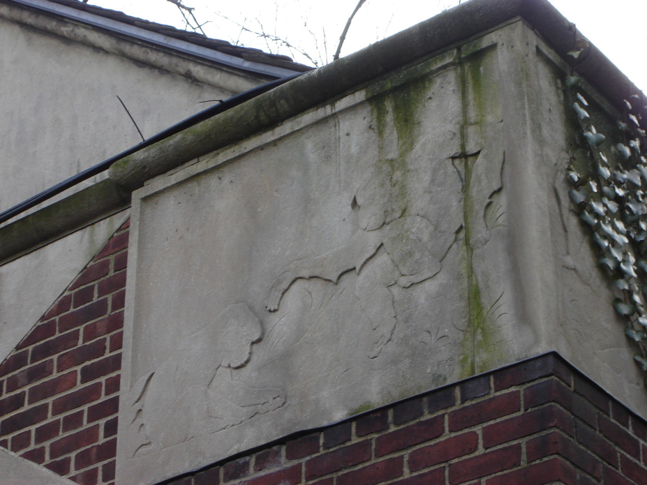 bas-relief in two continuous sections