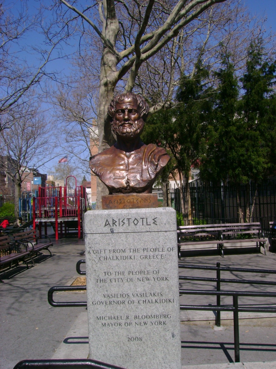 Bronze bust on granite pedestal