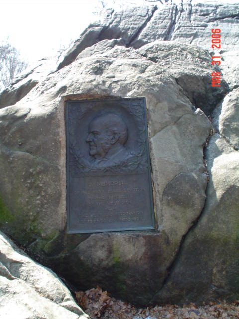 Plaque on boulder