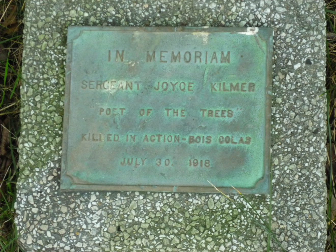 Plaque on plinth