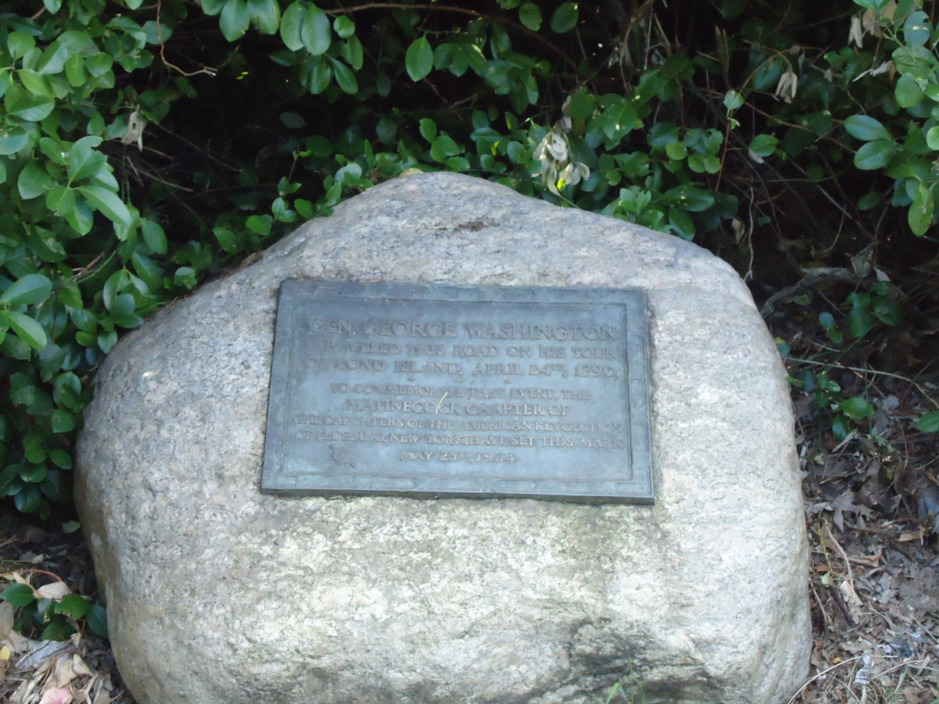 Tablet on boulder