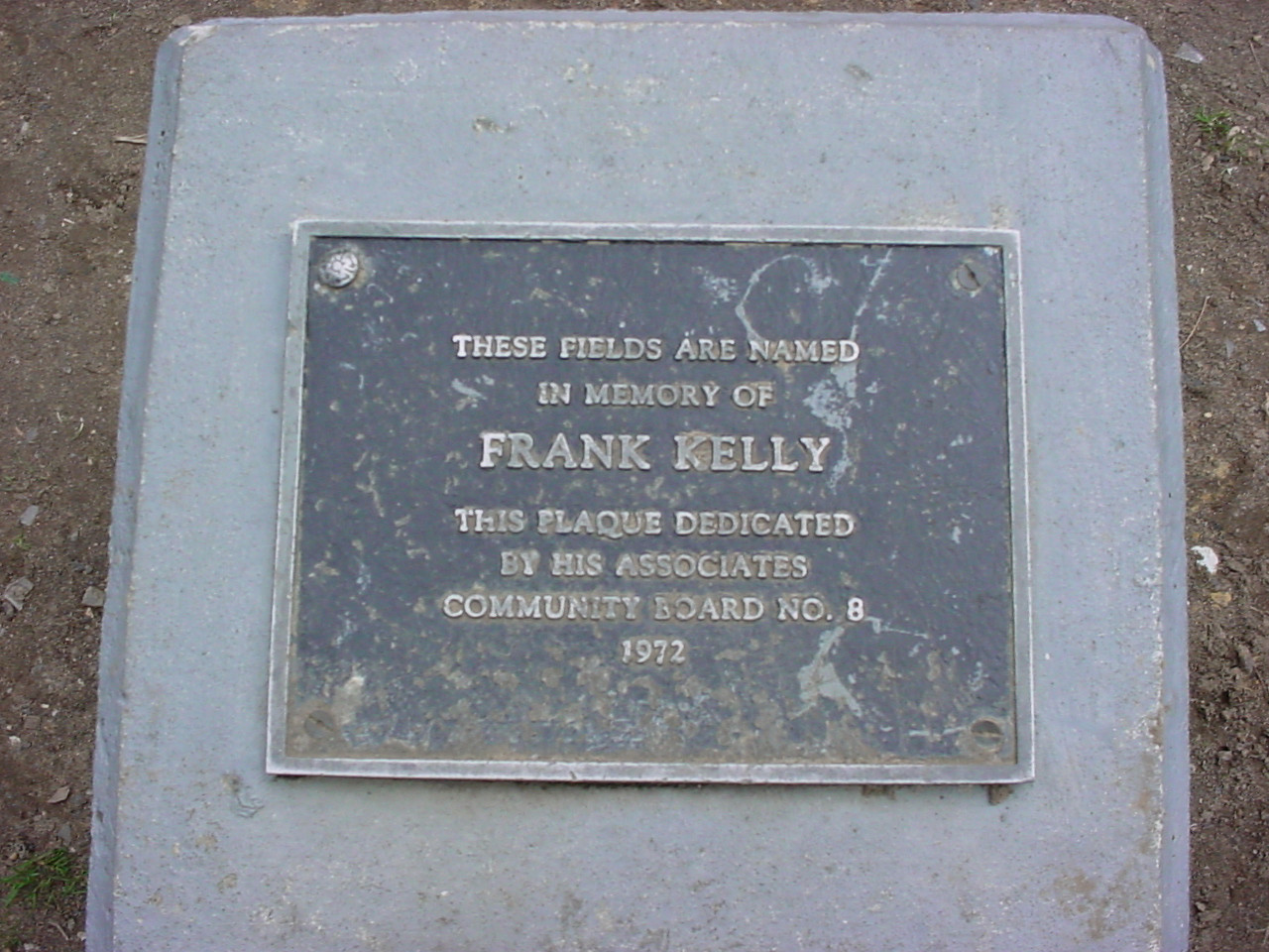 Plaque on plinth, tree marker