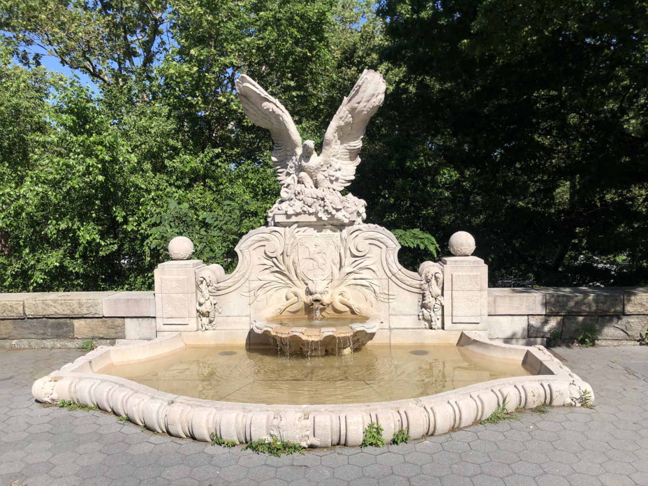 Fountain, topped with eagle