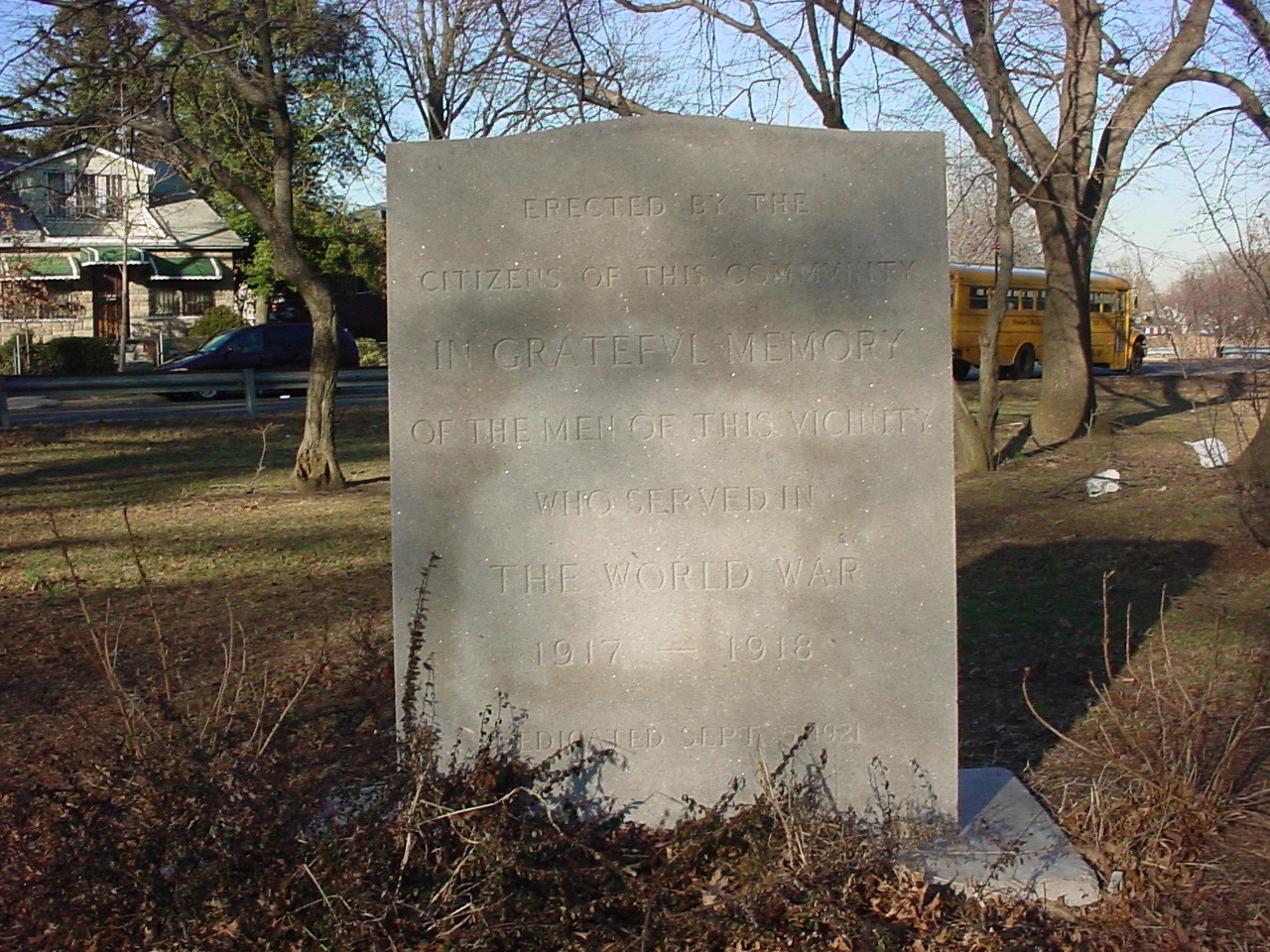 Stele on plinth