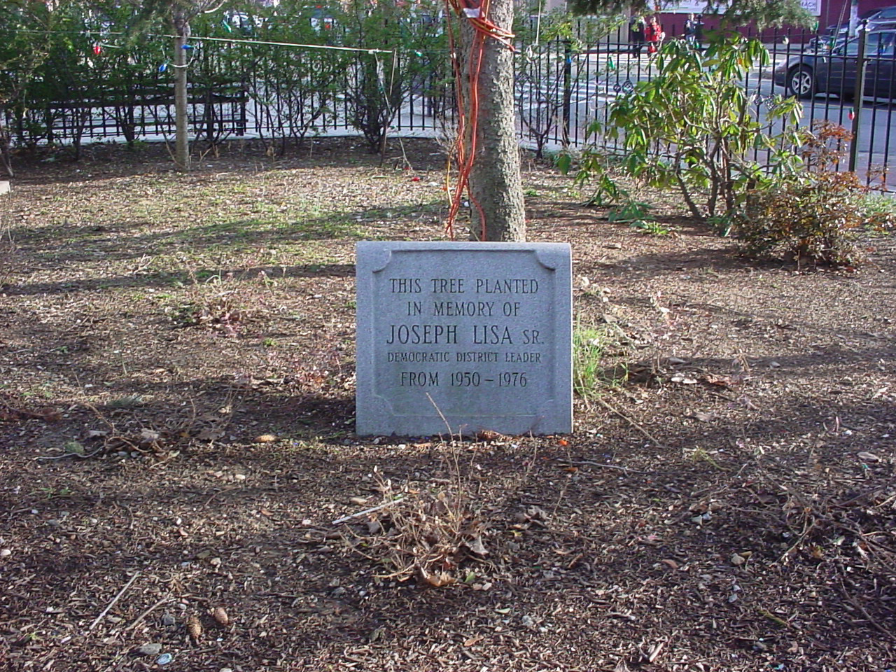 Tablet with incised letters; tree marker