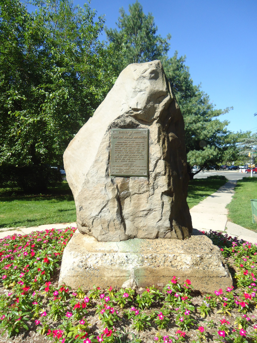 Captain Roald Amundsen Plaque, 2015, NYC Parks