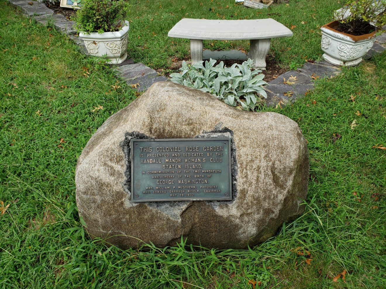 Colonial Rose Garden Tablet, 2021, NYC Parks