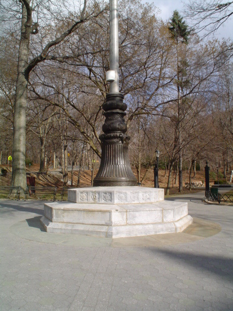 Flagstaff pedestal and base