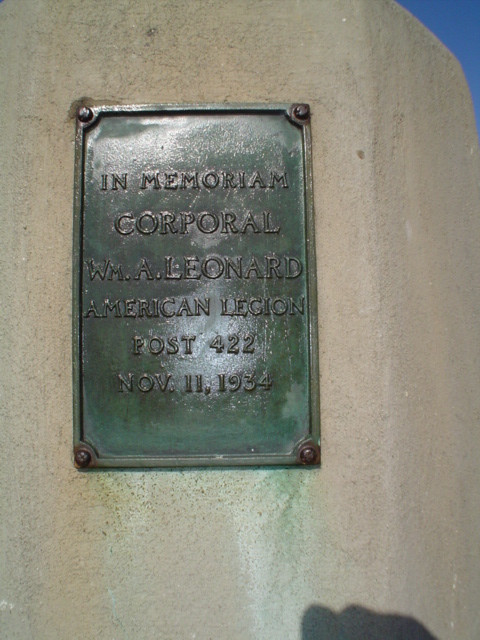 Plaque on standard ocatagon flagstaff