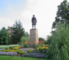 Statue on pedestal; this is a replica of St. Gauden's original, which was moved to North Carolina with the relocation of the Sailors' Home.