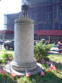 Eternal light on round stele