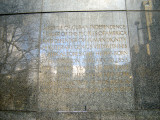 Equestrian statue (over life-size) on integral plinth on pedestal