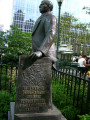 Full-size portrait sculpture on bronze base