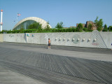 Mural on free-standing wall