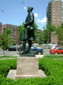 Standing figure (over life-size) on pedestal