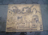 A series of 22 plaques set into the sidewalks surrounding park