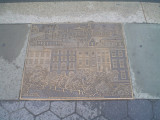 A series of 22 plaques set into the sidewalks surrounding park