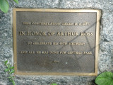 Plaque recessed in boulder