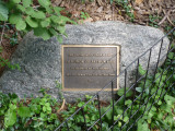 Plaque recessed in boulder